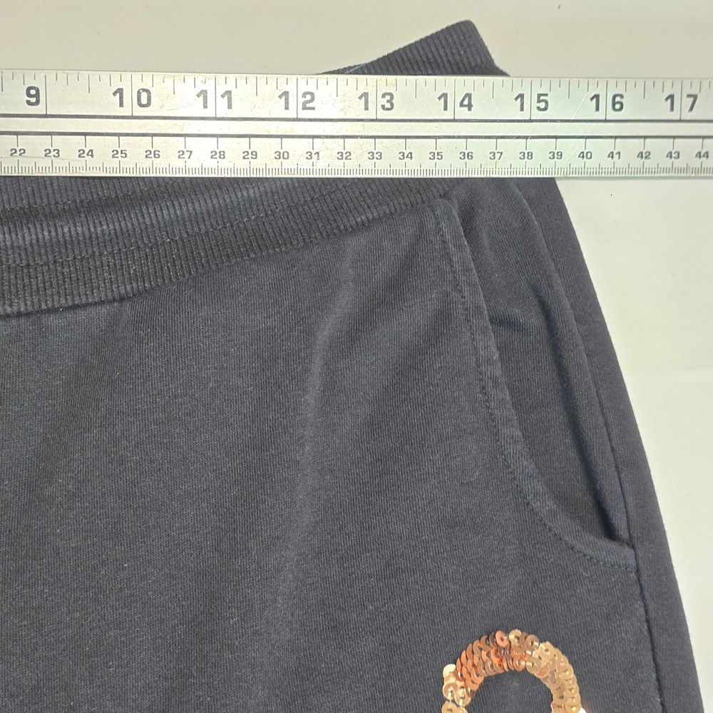 Guess Los Angeles Womens Black Sequin Logo Jogger Sweatpants R1BQ29KAECO Medium - Picture 14 of 16